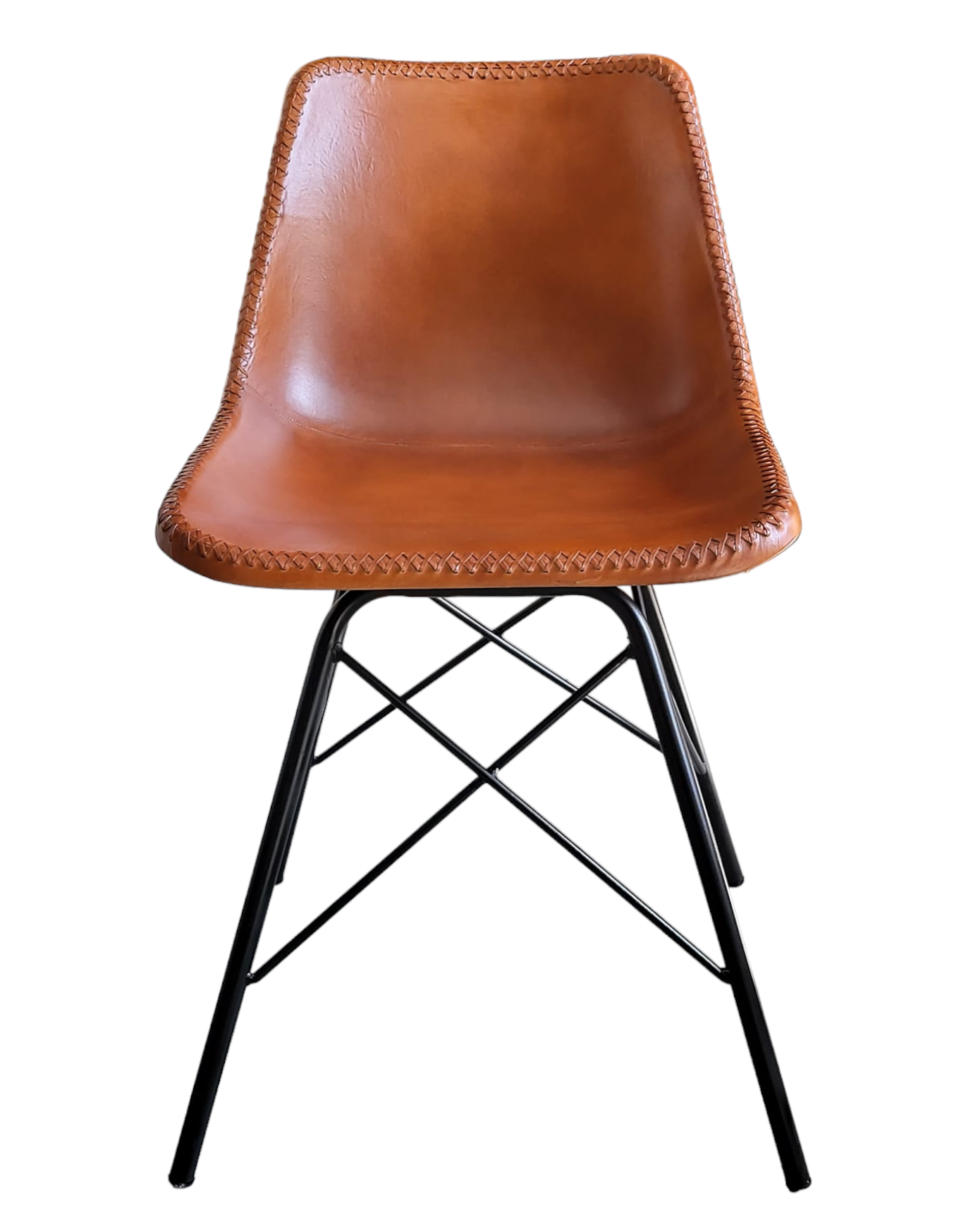 Kurasi krzesło ze stali i skóry naturalnej
