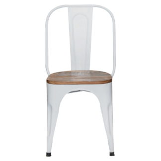 Loftowe Krzesła Biały Industrialne Drewniane 89x40