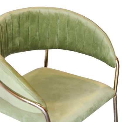 Nowoczesne Krzesło Zielony Aksamit