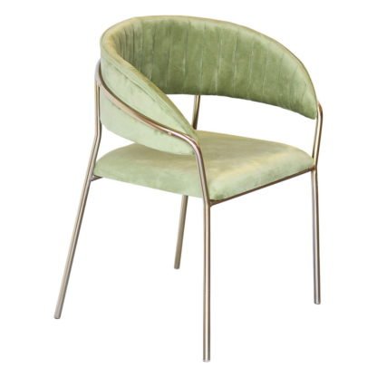 Nowoczesne Krzesło Zielony Aksamit