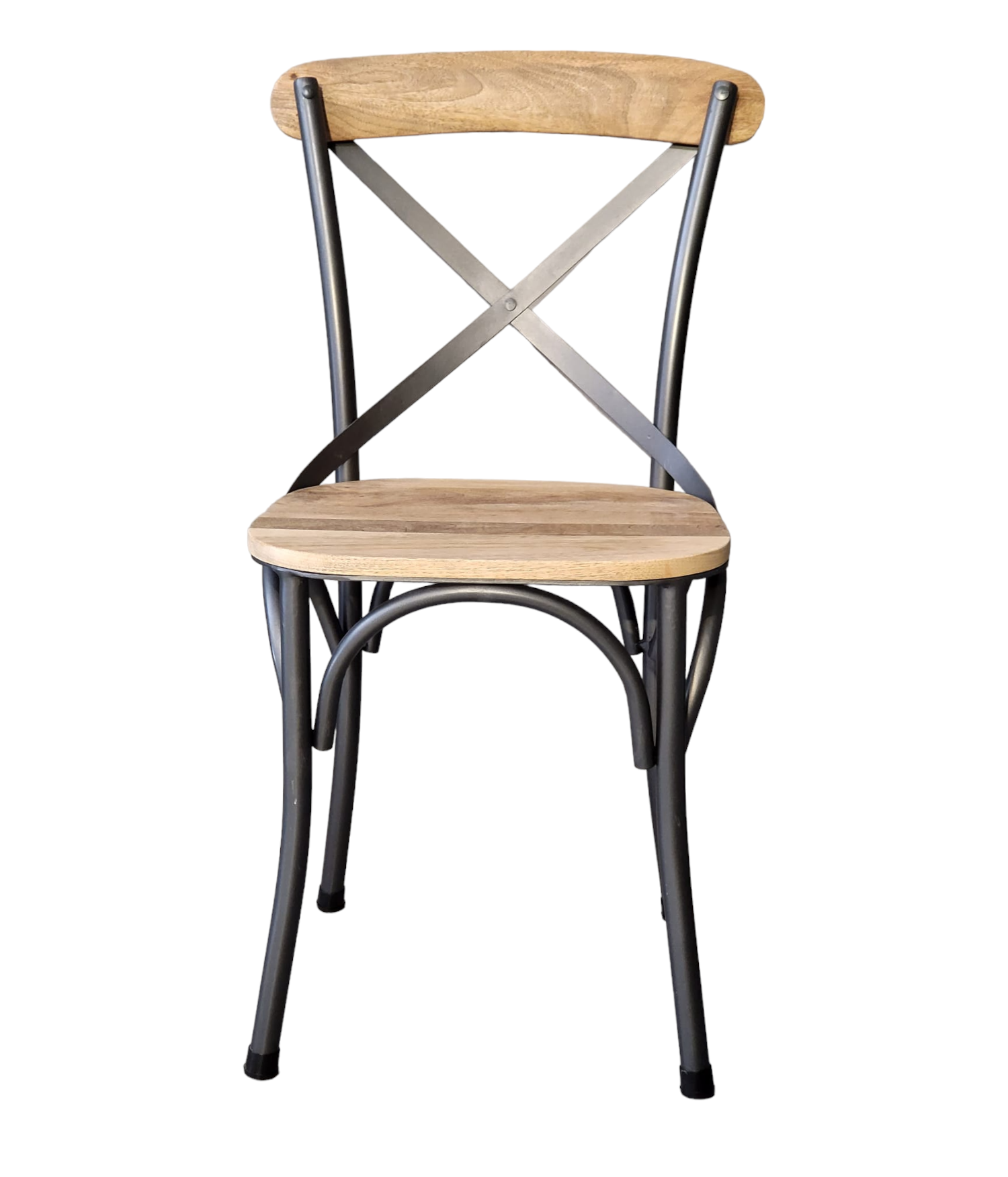 Kurasi krzesło ze stali i drewna mango czarne