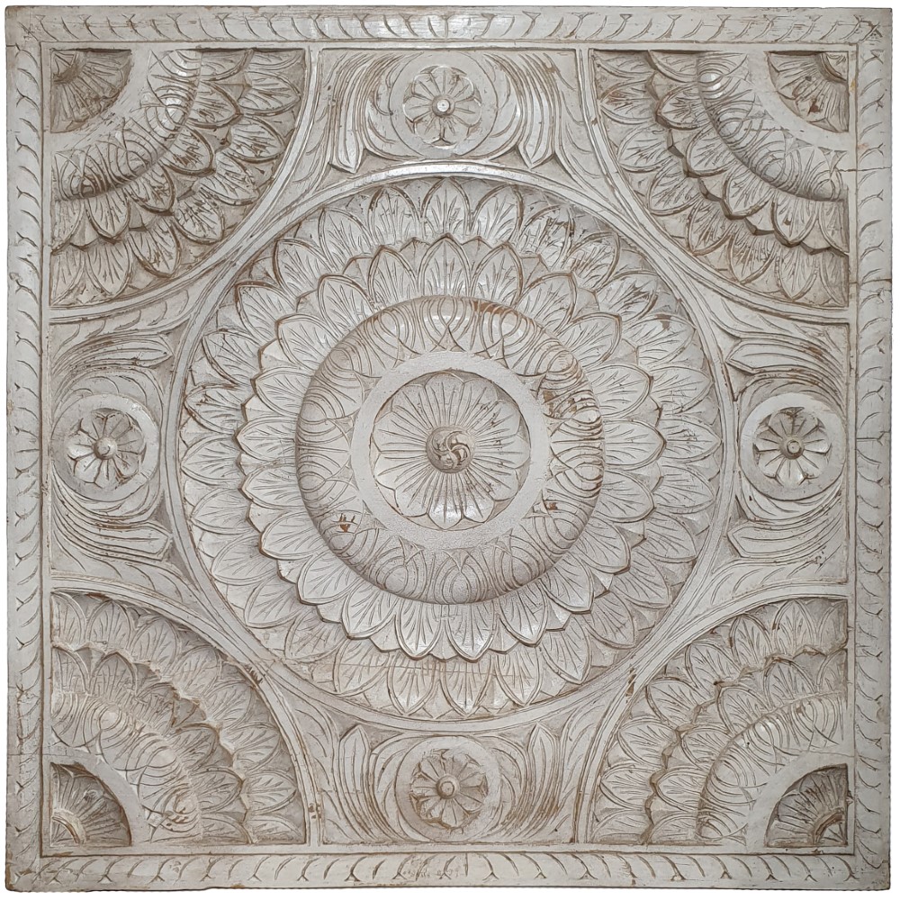 Bhushan Indyjski panel dekoracyjny z drewna tekowego