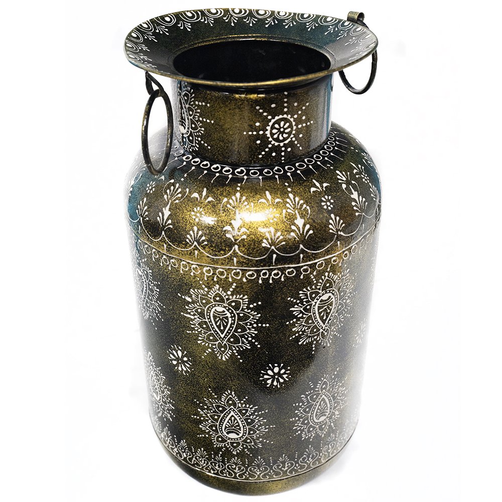 Amir Indyjski wazon ze stali ręcznie malowany ⌀ 26 cm