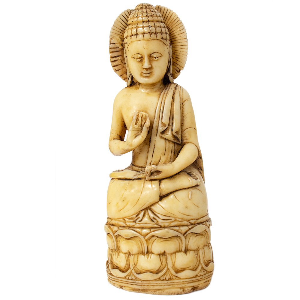 Buddha ręcznie malowany Indyjski posążek średni