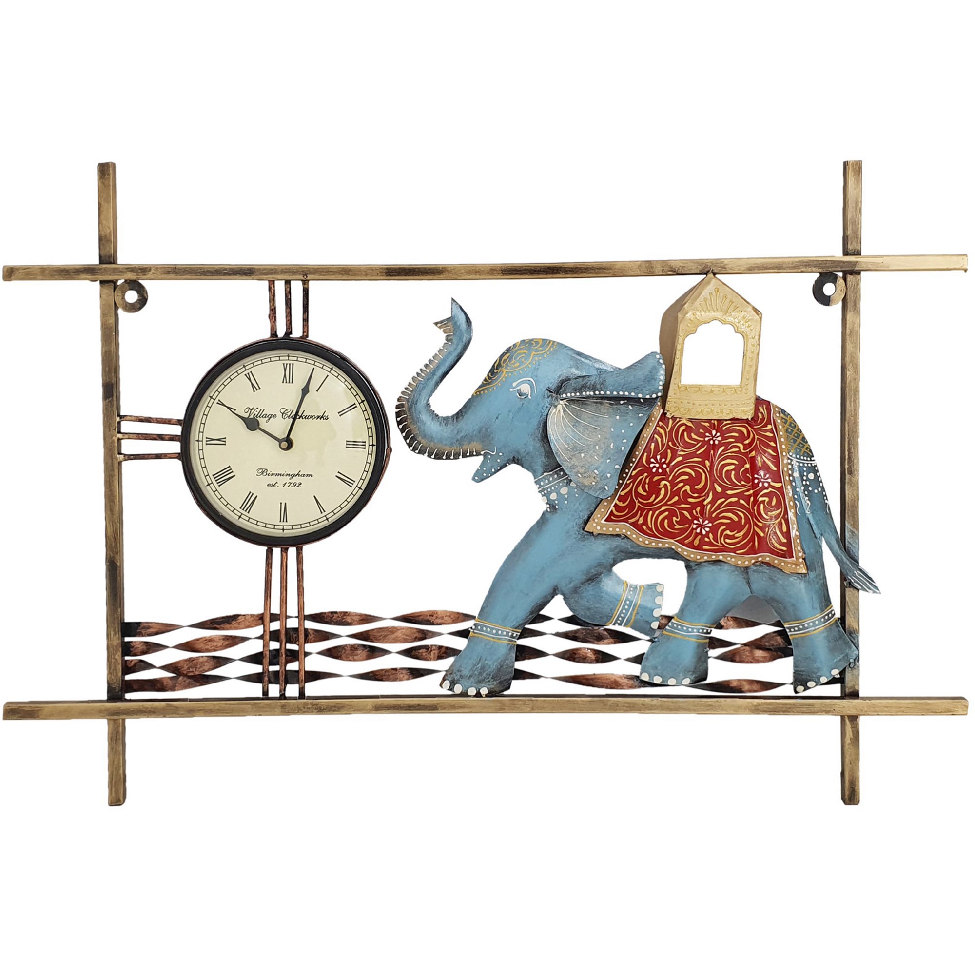 Hathi Indyjski zegar dekoracyjny kolorowy słoń