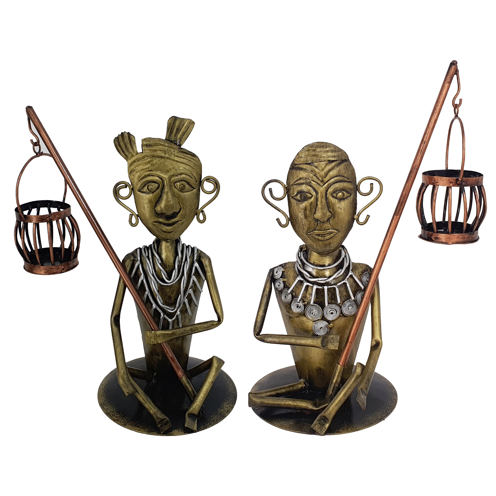 Bhikasuam Indyjskie figurki kapłanów zestaw