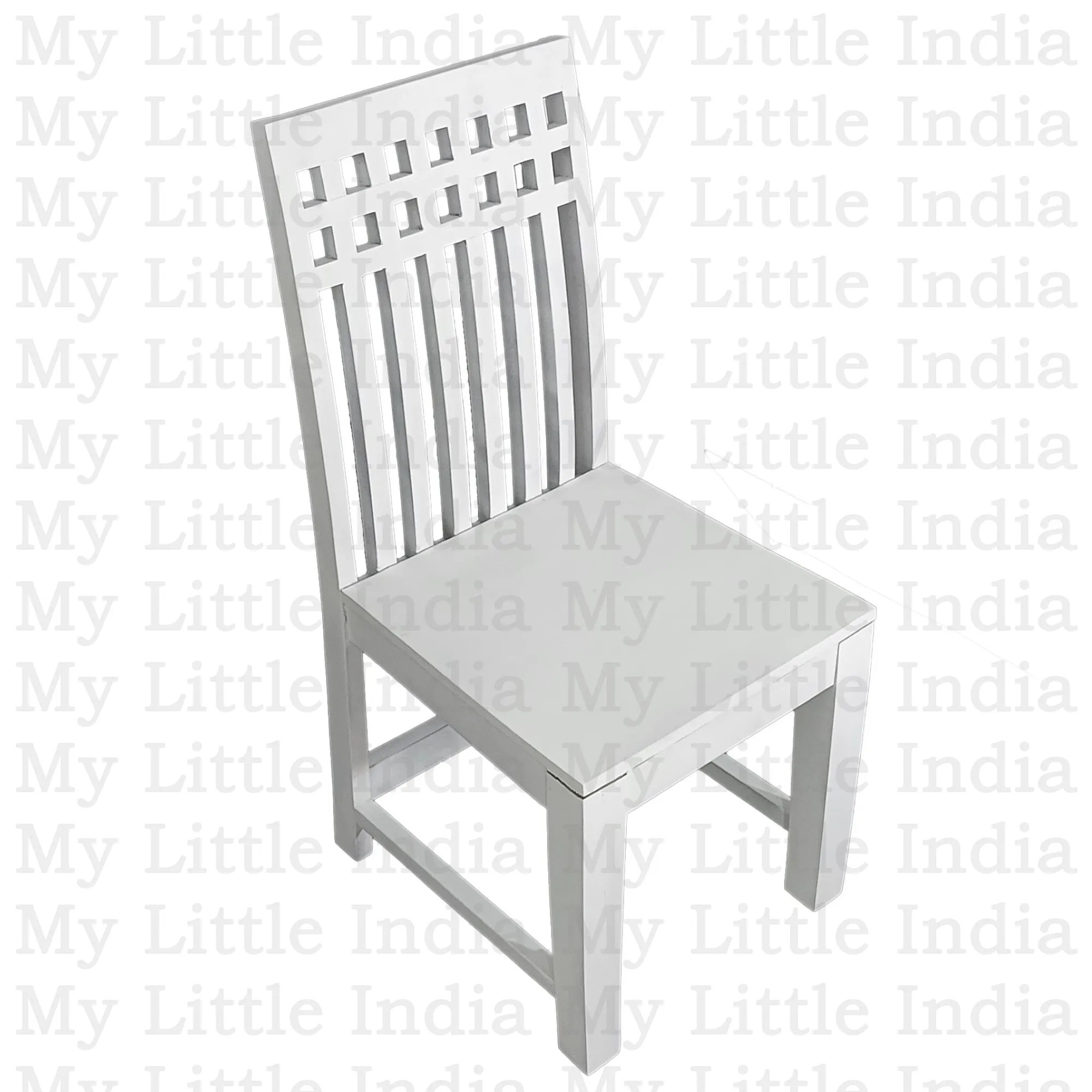 Hiresh Indyjskie krzesło z drewna palisander białe
