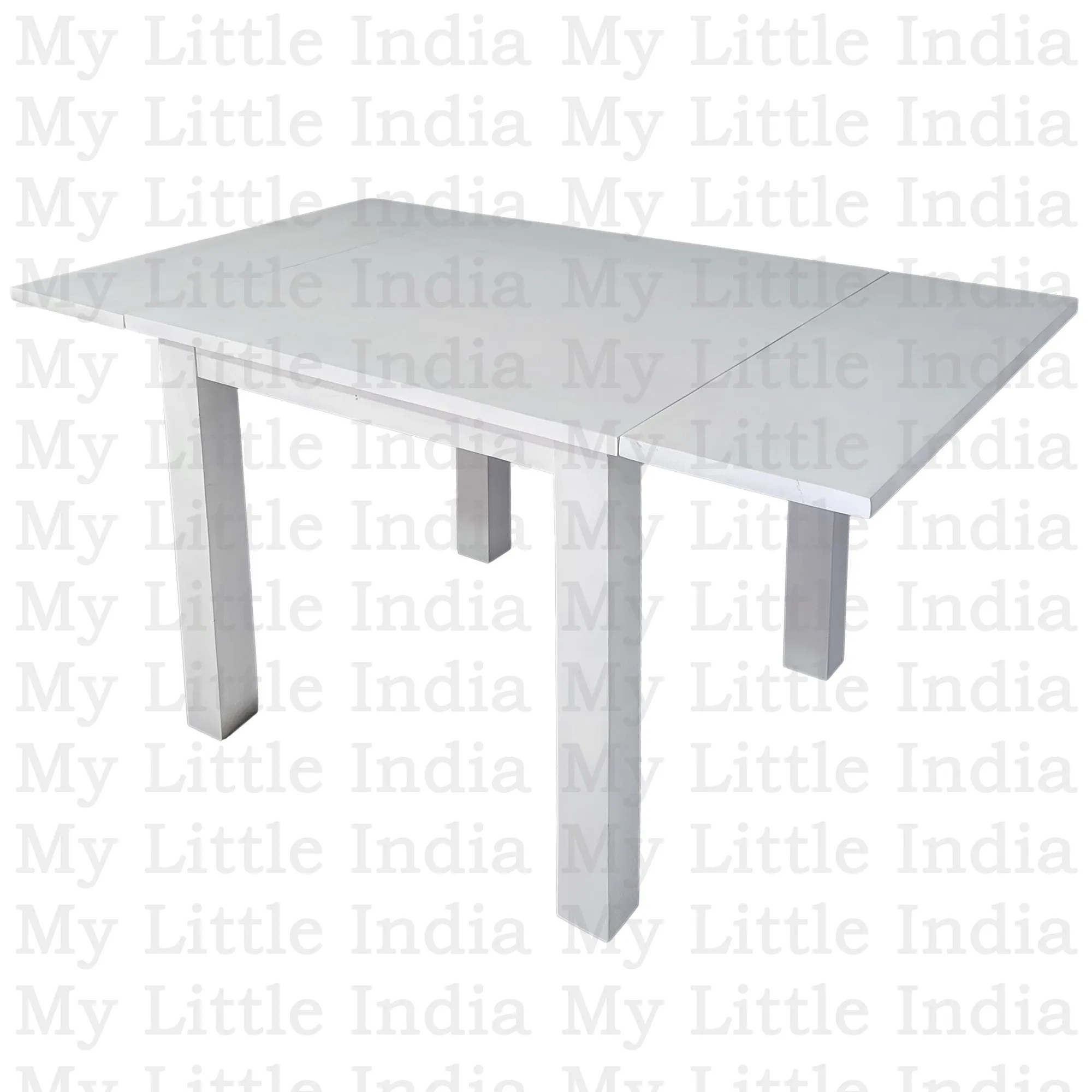 Hiresh Indyjski stół z drewna palisander 75-125 cm biały