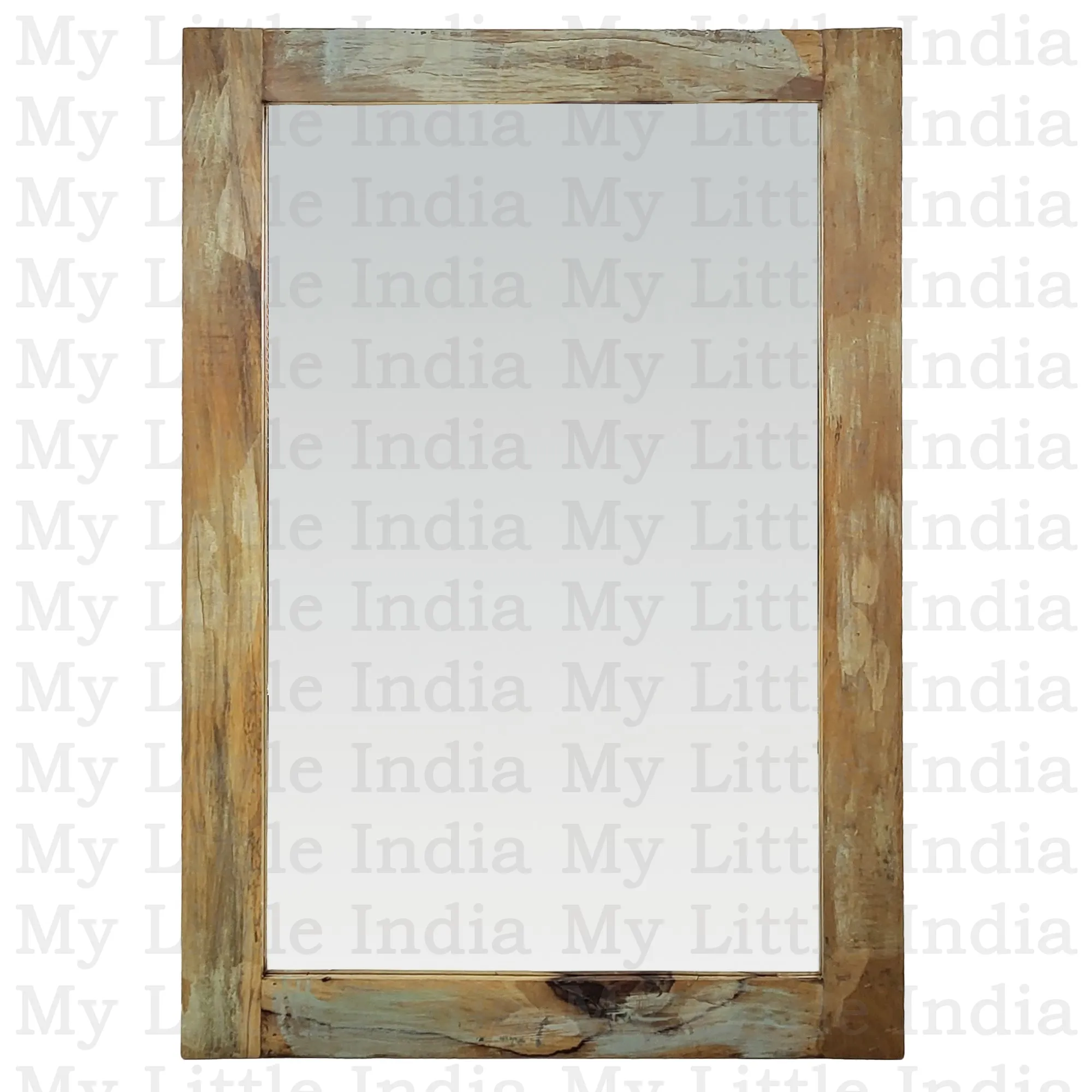 Purana Indyjskie lustro z drewna mango